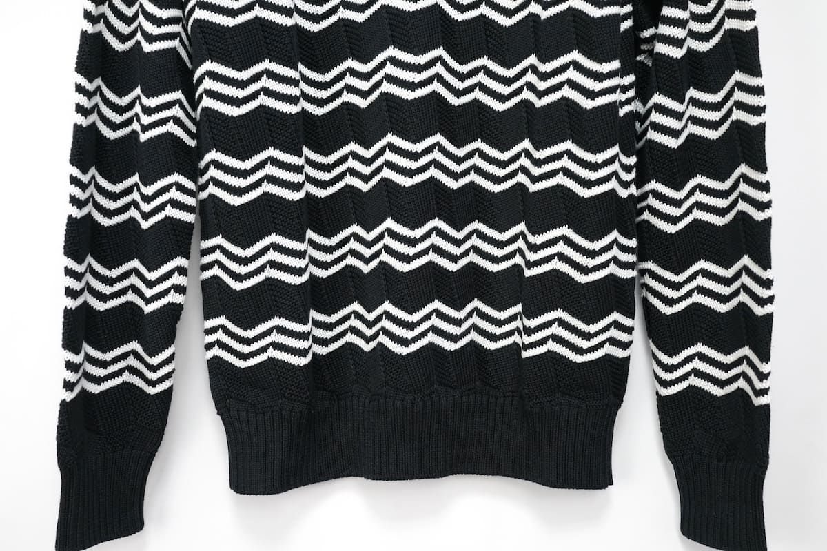 Loro Piana WITH HIROSHI FUJIWARA ロロピアーナ×藤原ヒロシWavy Stripe Sweater Knit Black  Size:S,M 新品未使用 - メルカリ