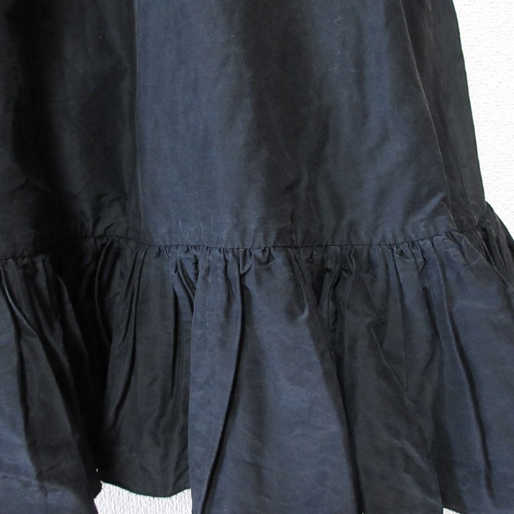 【中古】ドゥロワー Drawer タフタバックリボンブラウス ノースリーブ 36 ブラック /HK ■OS レディース 美品 Drawer ドゥロワー コットンシルク タフタ バックリボン ブラウス