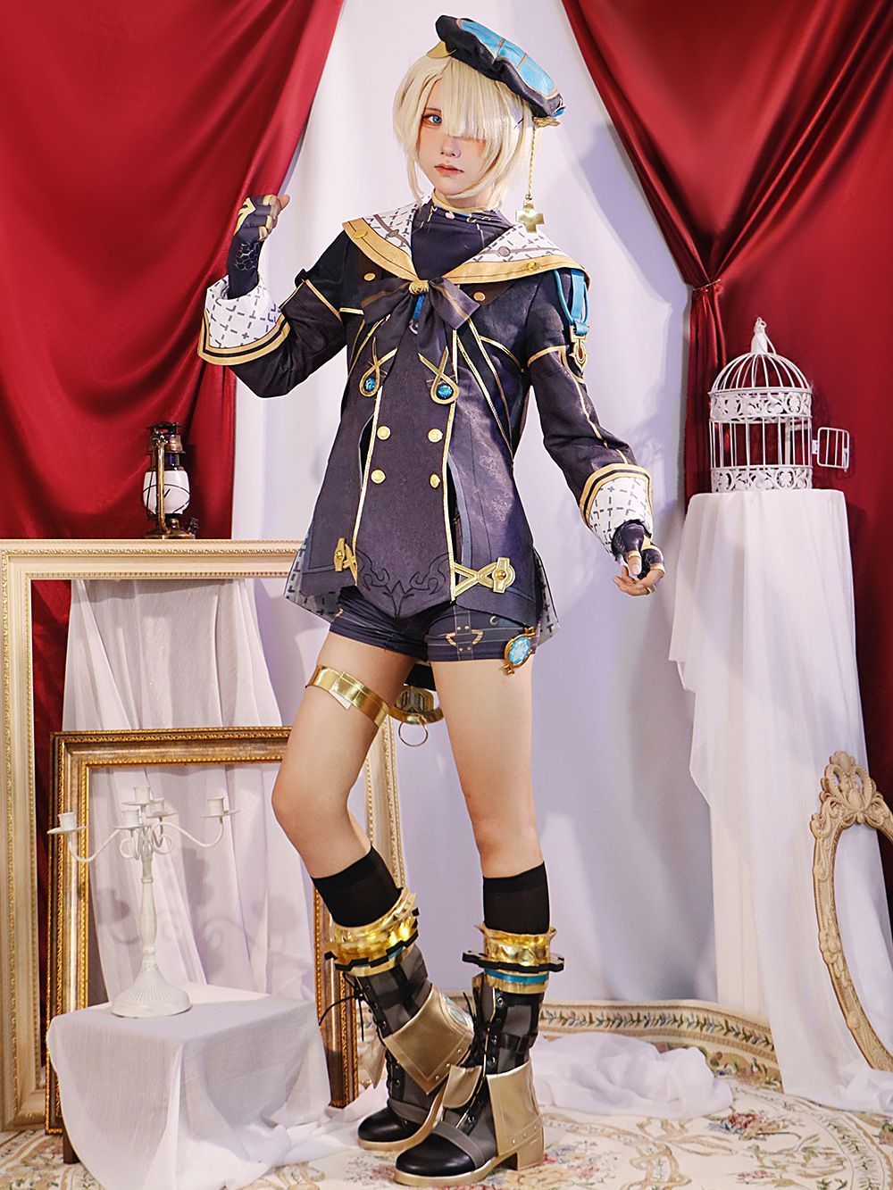 原神 コスプレ衣装 フレミネ フルセット コスチューム 演出服 舞台装 学園祭 ハロウイーン パーティー 変装 クリスマス プレゼント アクセサリー ウィッグ 靴
