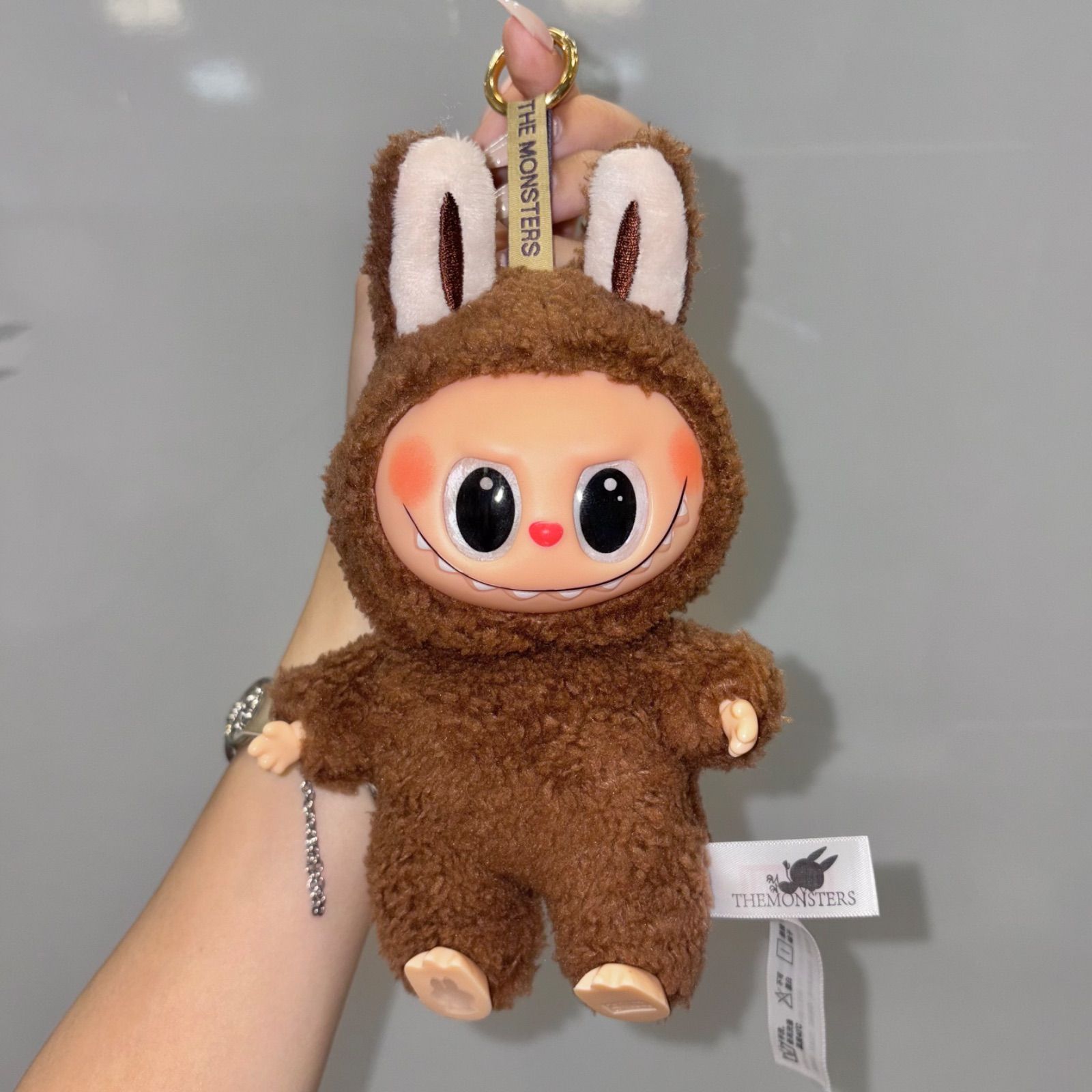 ラブブ風 ぬいぐるみ キーホルダー ブラウン - メルカリ