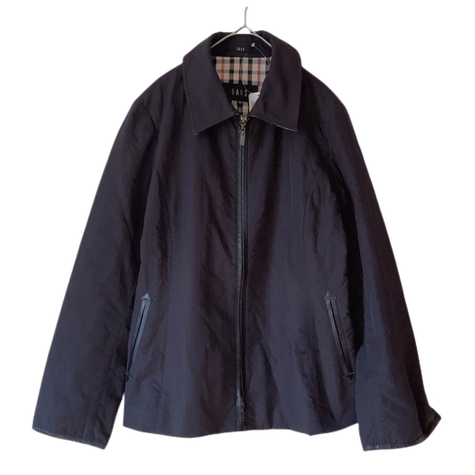 z1387 DAKS ダックス ジップアップブルゾン ジャケット 黒