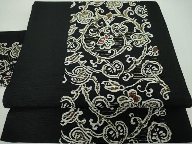 平和屋着物○九寸名古屋帯 作家物 紬地 伊勢海老 金糸 正絹