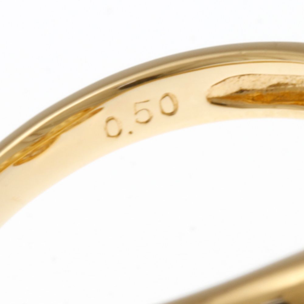 ノーブランド no brand リング・指輪 12号 蝶 チョウ バタフライ K18イエローゴールド ダイヤモンド 0.50ct