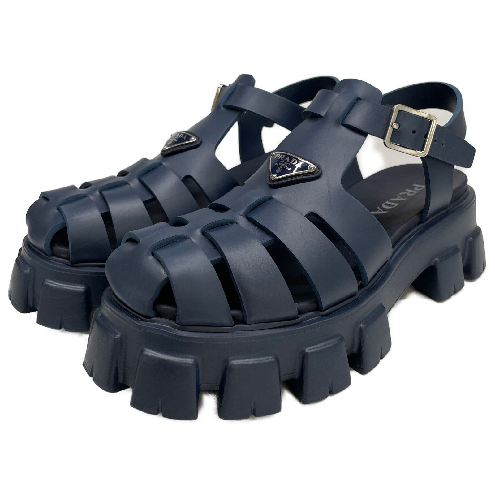 PRADA プラダ 【美品】2X3083 モノリス ラバー グルカサンダル