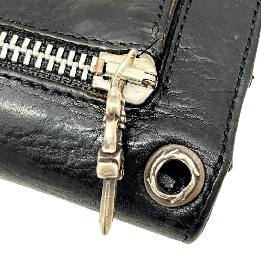 CHROME HEARTS クロムハーツ WAVE ウェーブ レザー ロング ウォレット