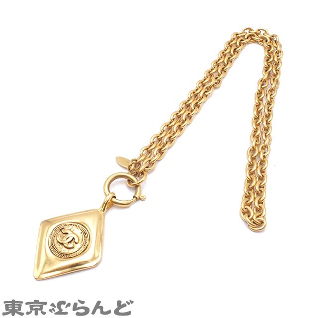 シャネル CHANEL ひし形 ココマーク ヴィンテージ ゴールド メタル