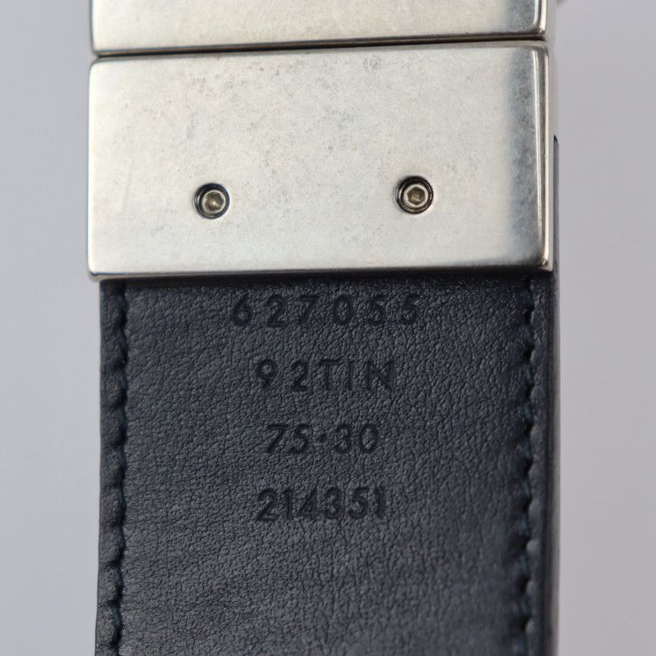 【美品】GUCCI グッチ GGマーモント スリムベルト シルバー ブラック 407122-1_wm.jpg