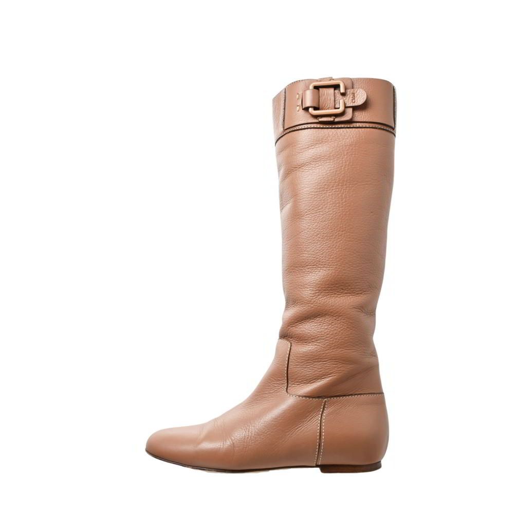 Chloe レザー ロング ブーツ - メルカリ