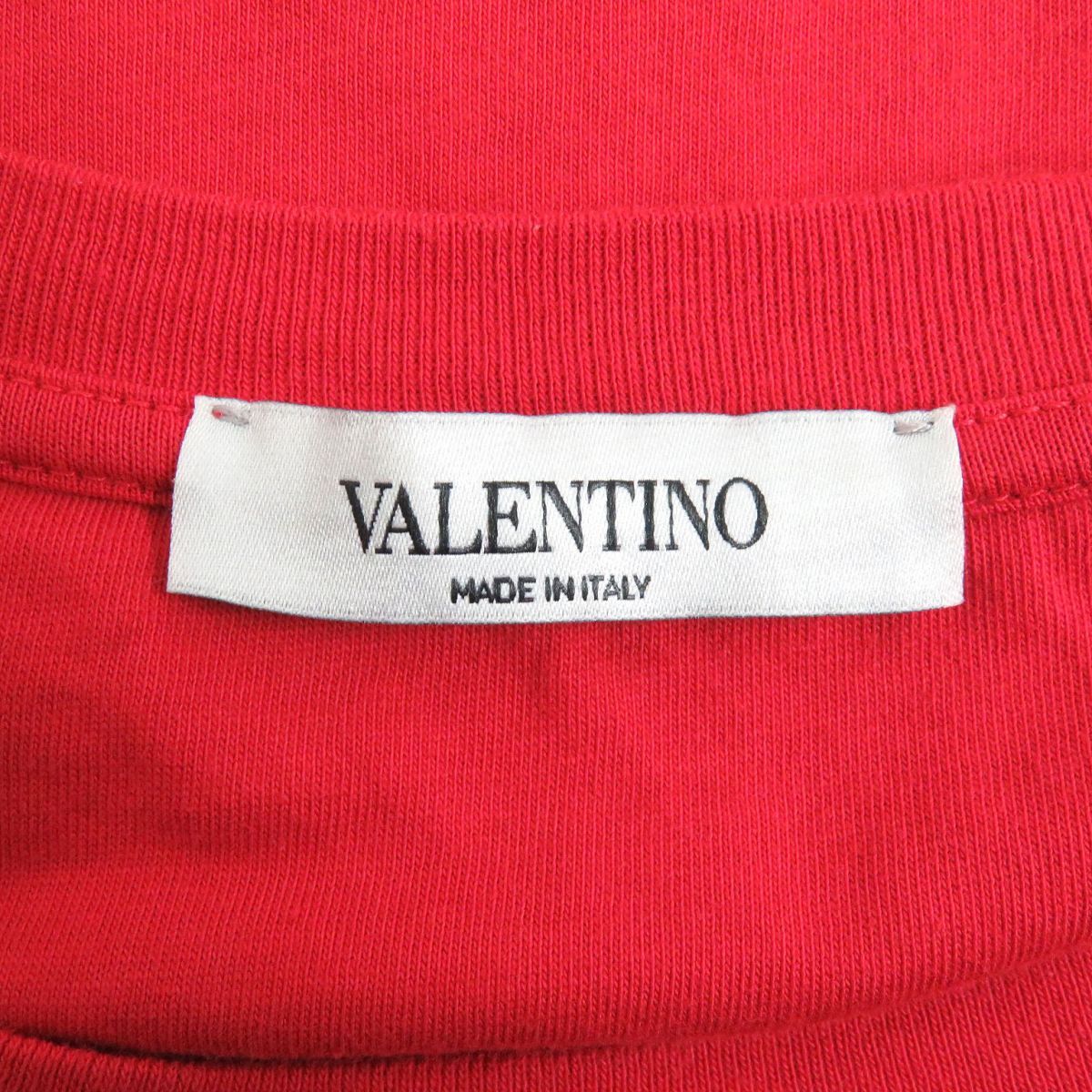 美品□2019年製 VALENTINO/ヴァレンティノ VLTNロゴプリント クルー