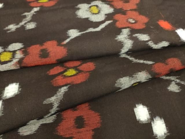 平和屋着物●久留米絣　単衣　綿　絣花文　逸品　DAAV5185az 平和屋着物○久留米絣 単衣 綿 絣花文 逸品 DAAV5185az