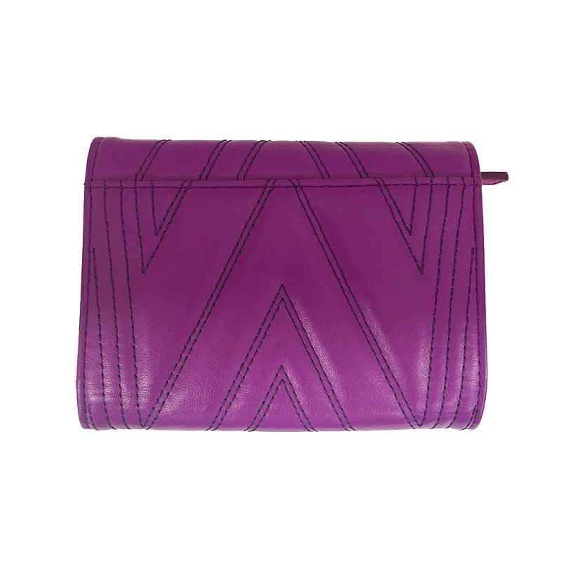 MCM エムシーエム アウトレット MYS8APA83 UK 三つ折り財布 パープル レディース 並行輸入品