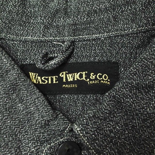 新品 WASTE TWICE ウェストトゥワイス 日本製 BLACK CHAMBRAY SHIRTS