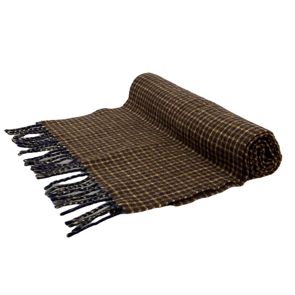 DRAKE'S(ドレイクス) マフラー - ブラウン×イエロー チェック柄