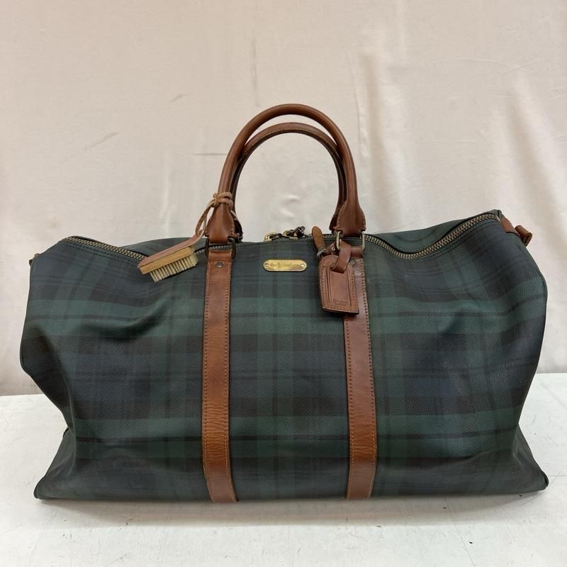 POLO RALPH LAUREN ポロラルフローレン ボストンバッグ PVC レザー ボストン バッグ TALON チェック 旅行かばん