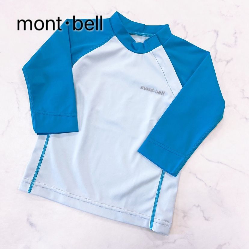 目立った傷汚れなし】mont-bell モンベル ベビー服 キッズ服 子ども服 赤ちゃん 水着 ラッシュガード 90cm ブルー プール 水泳 夏  サマー 日焼け対策 お出かけ プレゼント 美品 - メルカリ