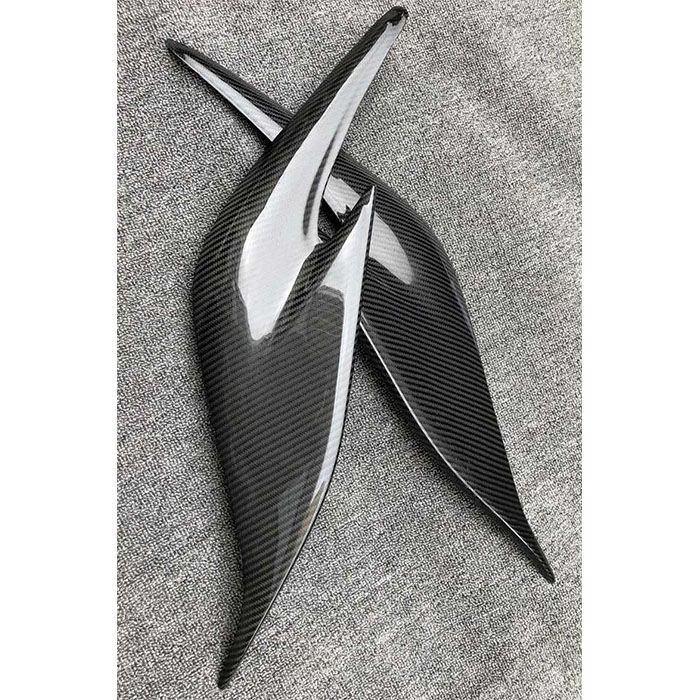 トヨタ プリウス ZVW30 2012-2015年式 碳素繊維製 ヘッドライト アイライン ガーニッシュ カバー 碳繊維柄 2P 両面テープ取付