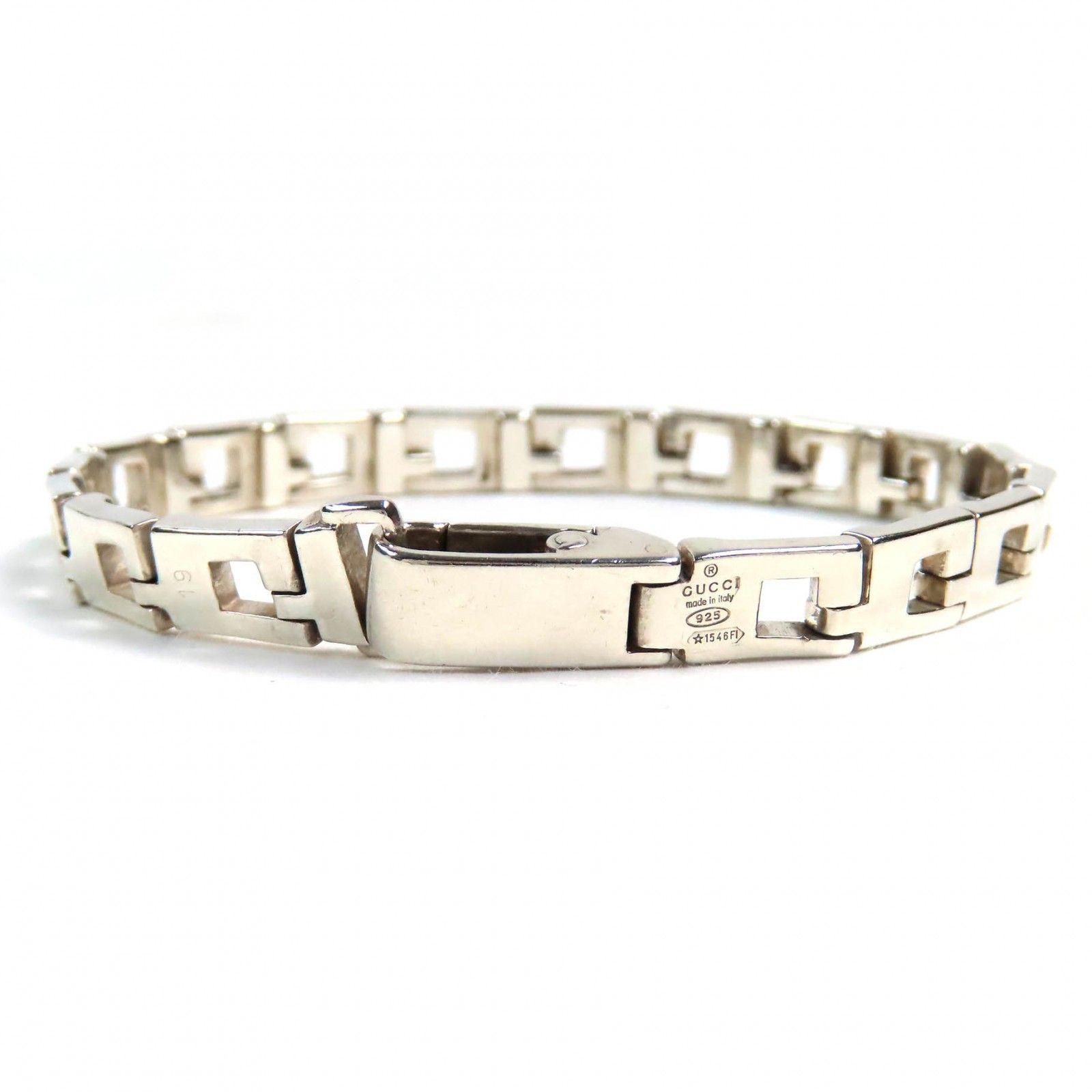 美品△GUCCI グッチ SV925 オールドグッチ Gロゴ チェーン