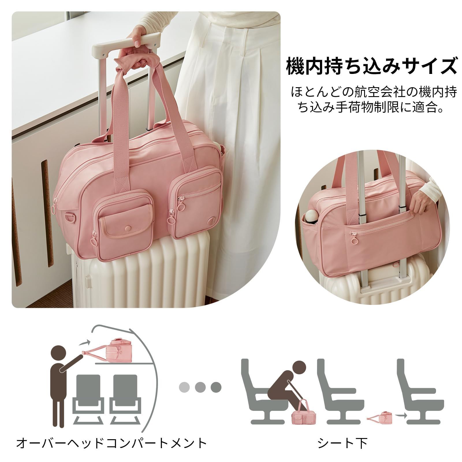 aji ボストンバッグ ダッフルバッグ スポーツバッグ ジムバッグ