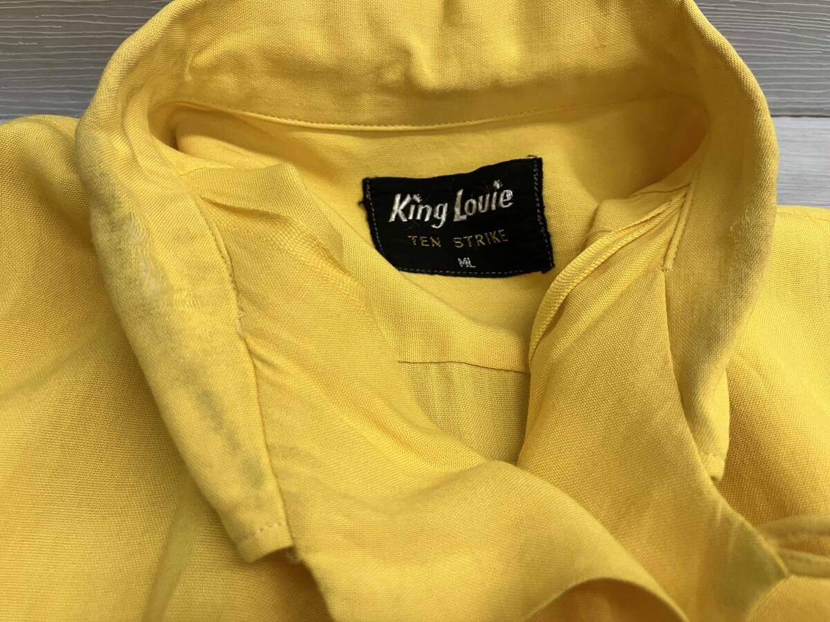 新作製品【100％品質保障】 King Louie キングルイ 半袖シャツ イエロー ボウリングシャツ 1950 60年代