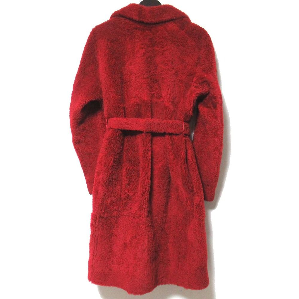 美品 CELINE セリーヌ フィービー期 ベルテッド ムートンコート ガウン  