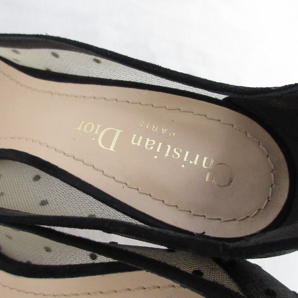 Dior ディオール　パンプス　レース　ドット 良品 Christian Dior クリスチャンディオール レースドット