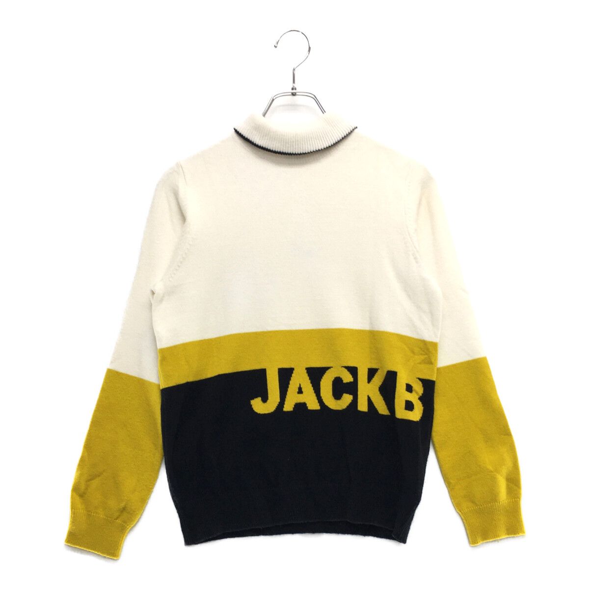 JACK BUNNY!! - coco 中古 ジャックバニー Jack Bunny!! レディース セーター 1(M) 白×黄×紺 ホワイト タートルネック 中古 レディース ジャックバニー Jack Bunny!! セーター 1(M) 白