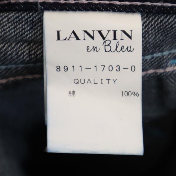 未使用 ランバンオンブルー 日本製 ストレート デニムパンツ 38 LANVIN