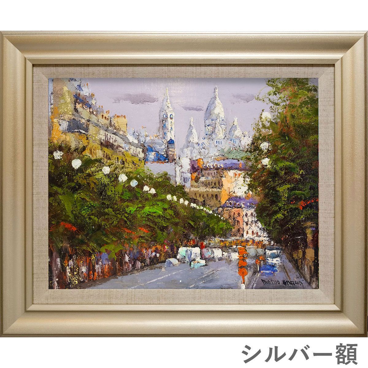 油彩画ミレー　仮題「牛のいる風景」F12サイズ　MUSEE ORSEYシール ei-suo2.jpg