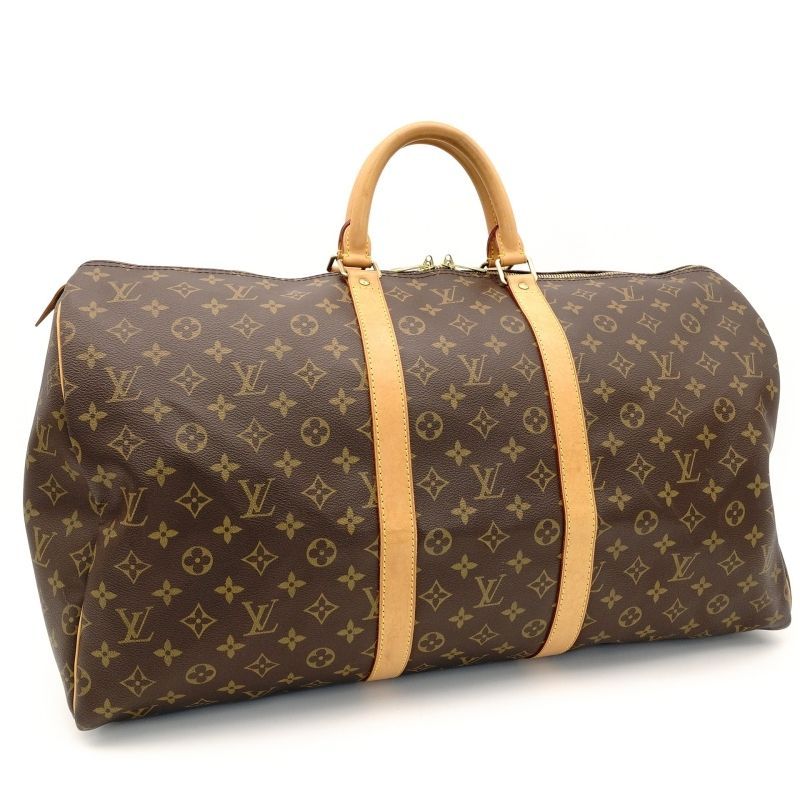 ルイヴィトン LOUIS VUITTON キーポル 55 モノグラム ボストンバッグ 旅行用 ブラウン 7-9-285