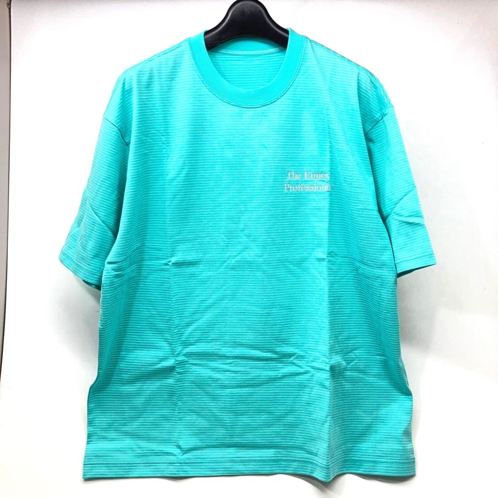 01w-1555 〇 エンノイ ENNOY S/S Border Tee Mint Blue ボーダー T