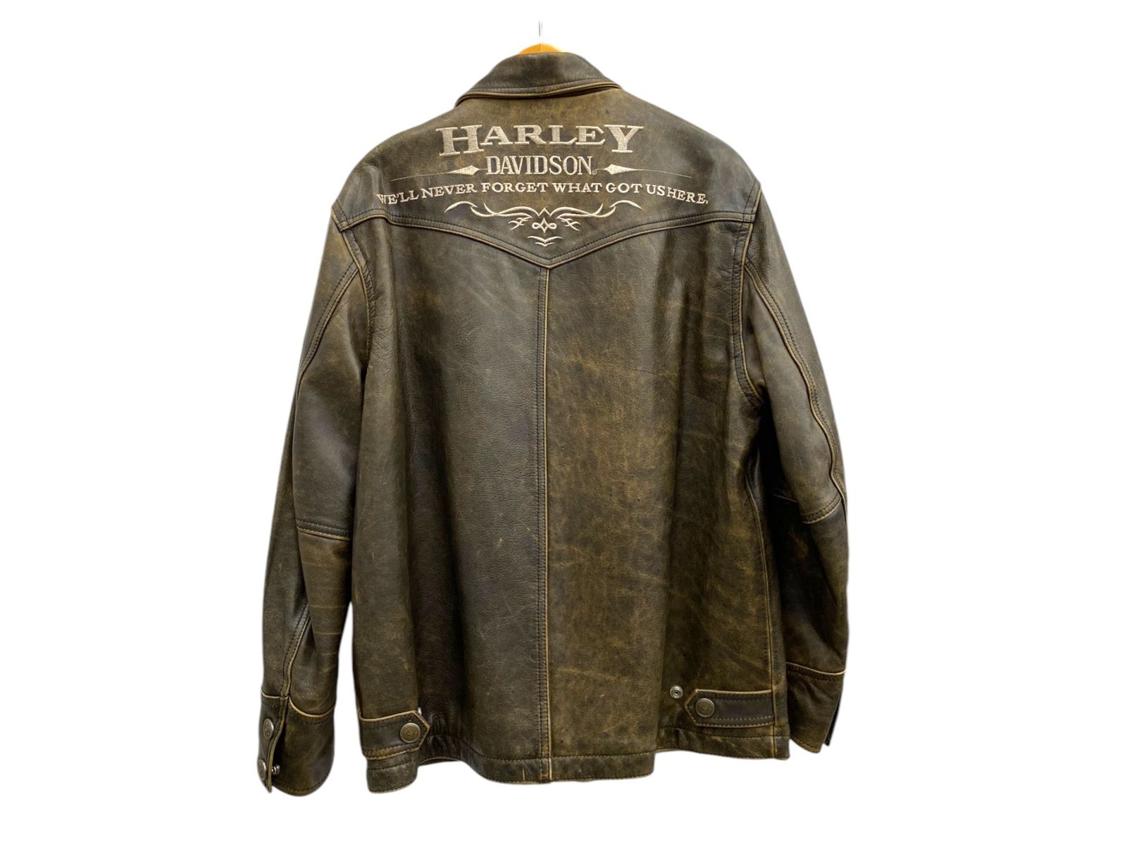 ハーレーダビッドソン レザージャケット シングルライダース 牛革 S HARLEY DAVIDSON (ハーレーダヴィッドソン) レザージャケット