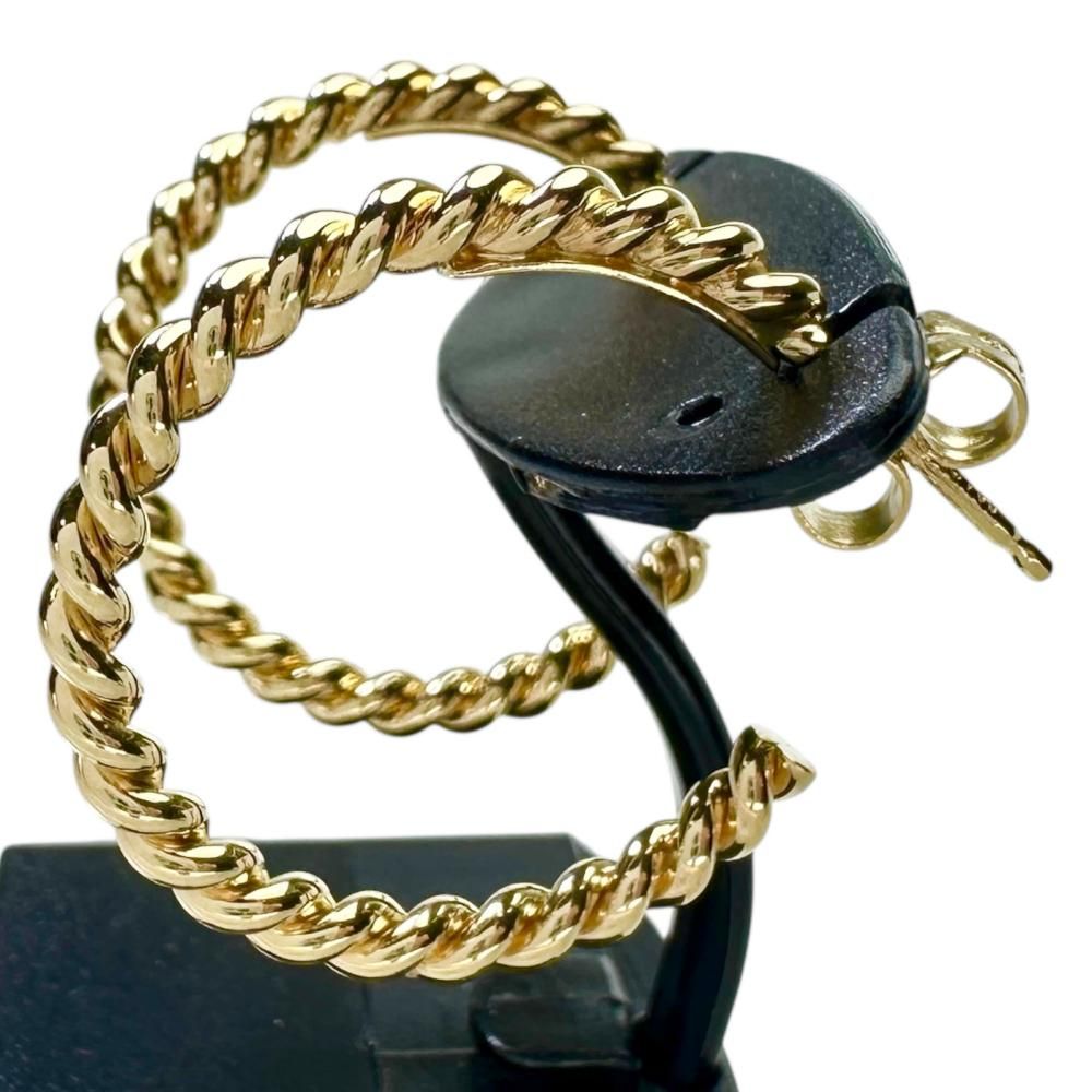 TIFFANY&Co./ティファニー】ツイスト フープ ピアス K18ゴールド 18金