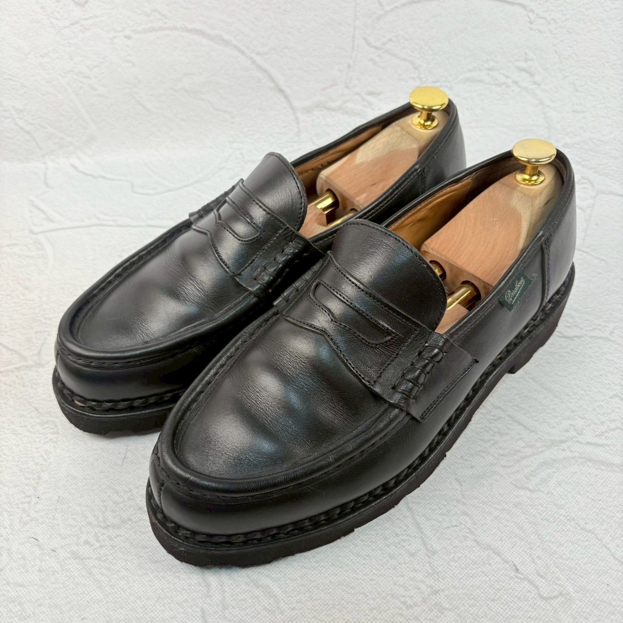 手入れ済・良品】Paraboot パラブーツ REIMS ランス 黒 ビーフロール 