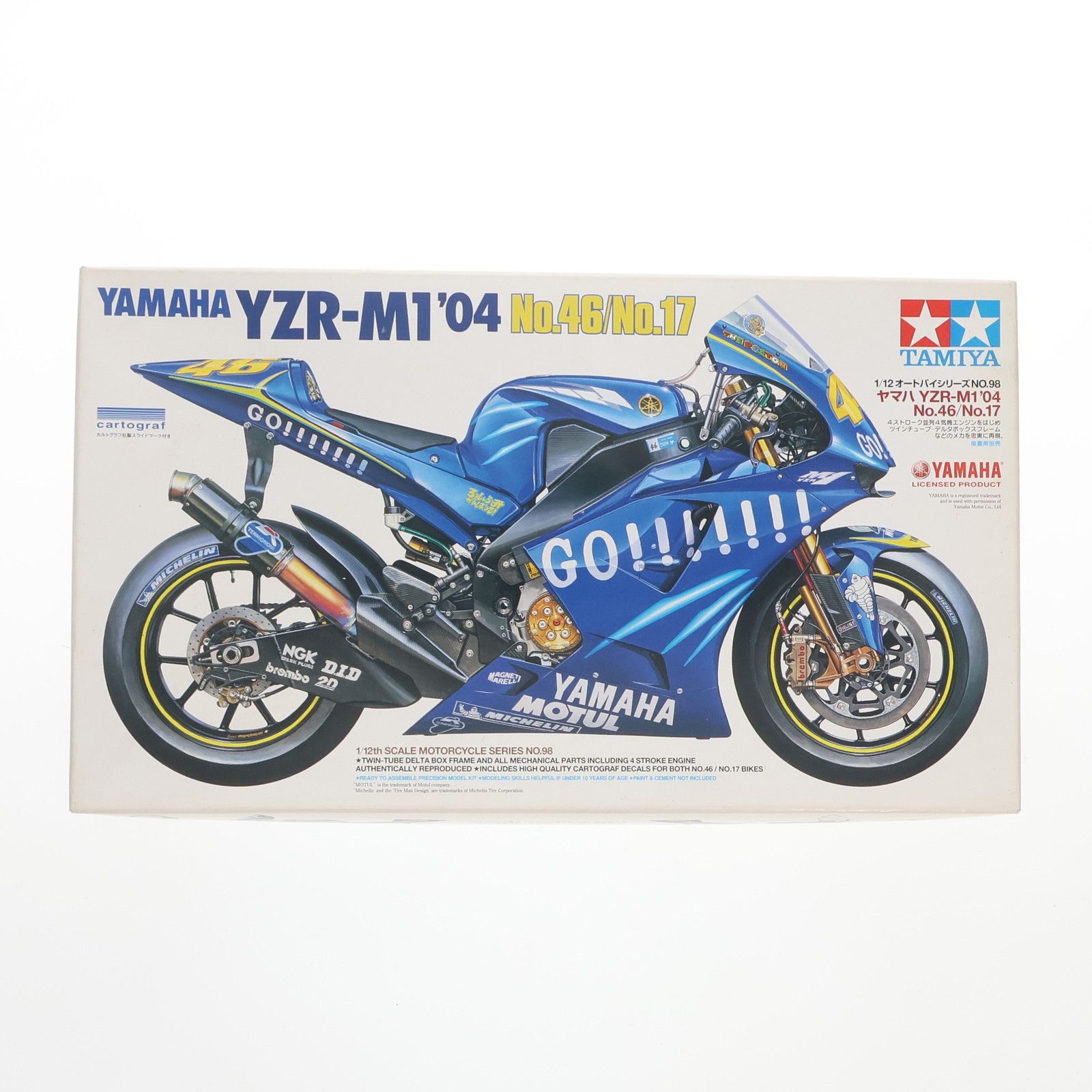 オートバイシリーズ No.98 1/12 ヤマハYZR-M1 '04 No.46/No.17 プラモデル(14098) タミヤ