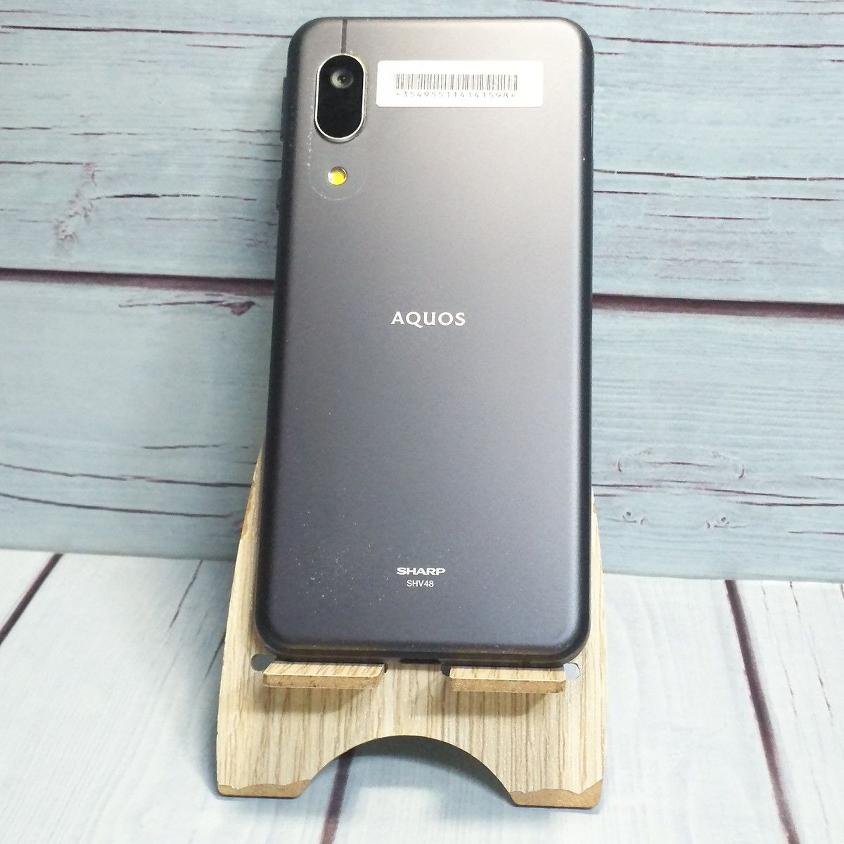 送料無料】au SHARP AQUOS sense3 basic SHV48 ブラック 本体 白ロム SIMロック解除済み SIMフリー 141598  - メルカリ