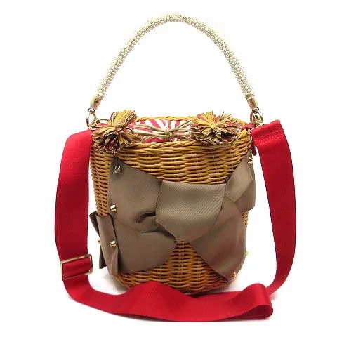 ランバンオンブルー　カゴバッグ レザーコンビカゴバッグ | ランバン オン ブルー(LANVIN en Bleu