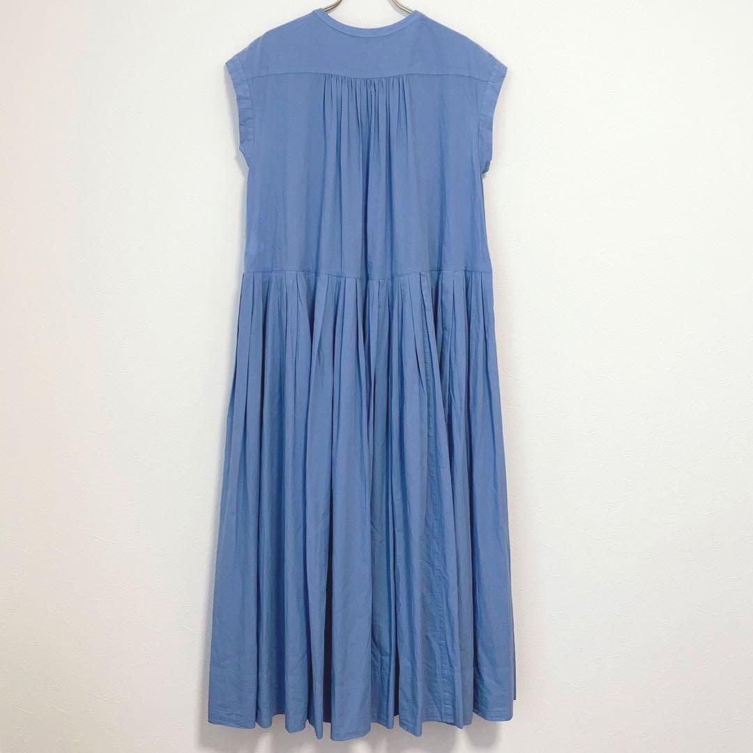 タックドレスワンピース ライトブルー