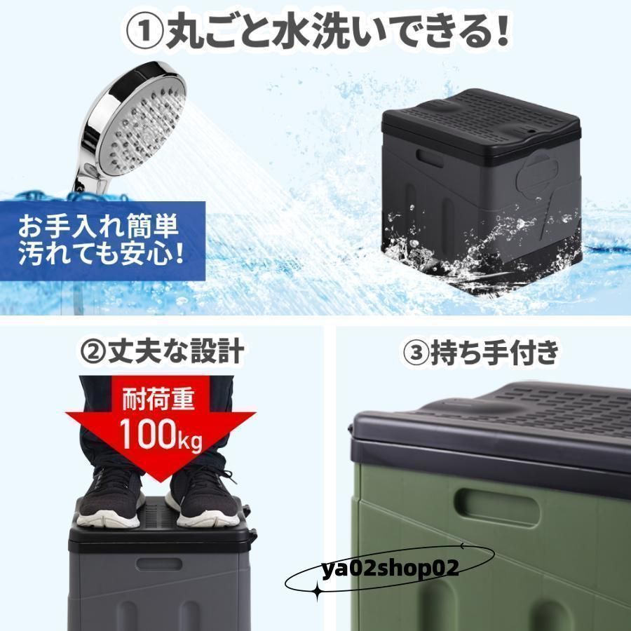 簡易トイレ 防災 非常用 災害用 ポータブルトイレ アウトドア キャンプ 車載 軽量 折畳み式 携帯トイレ 洗える 仮設トイレ 折りたたみ トイ