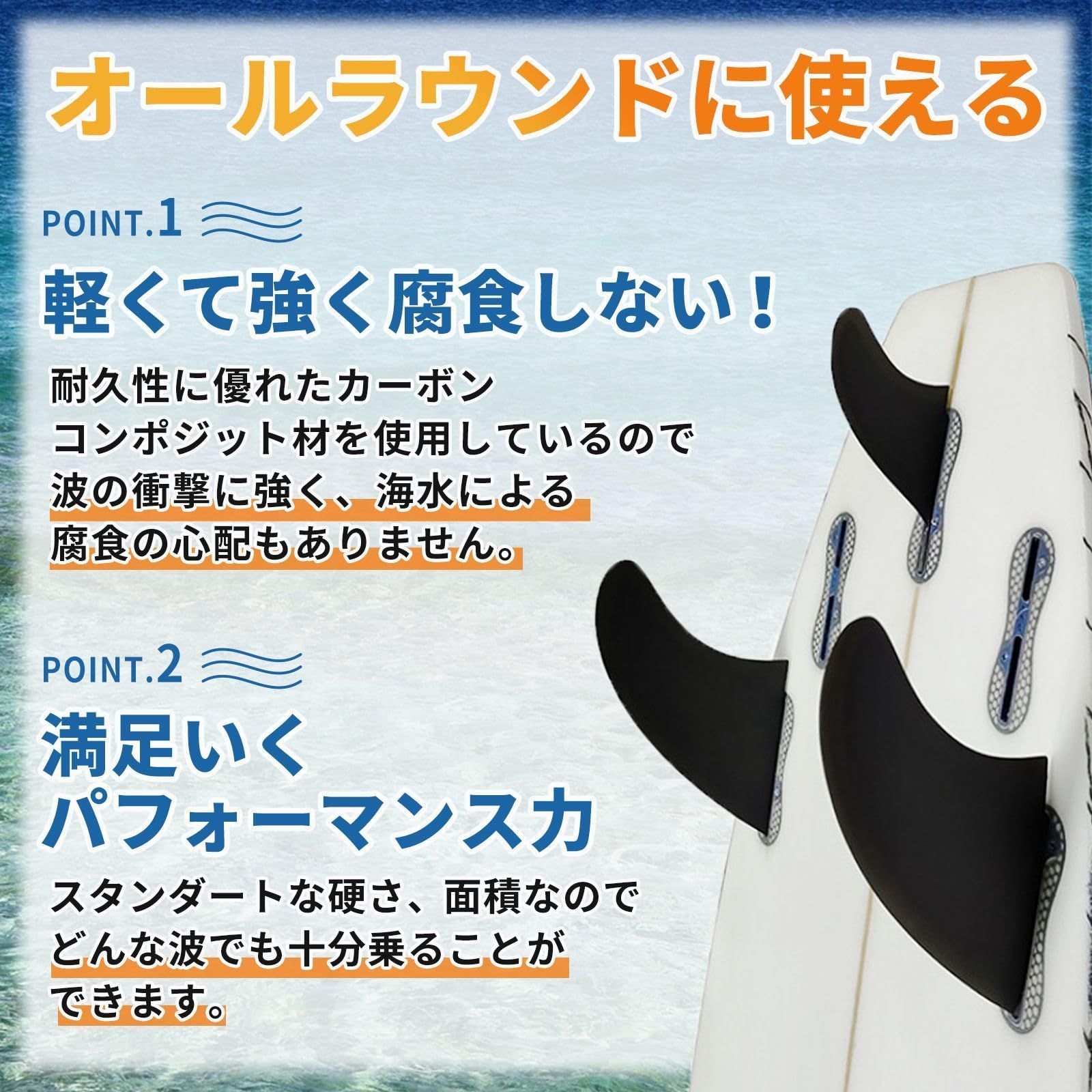 ボードフィン ミッドレングス