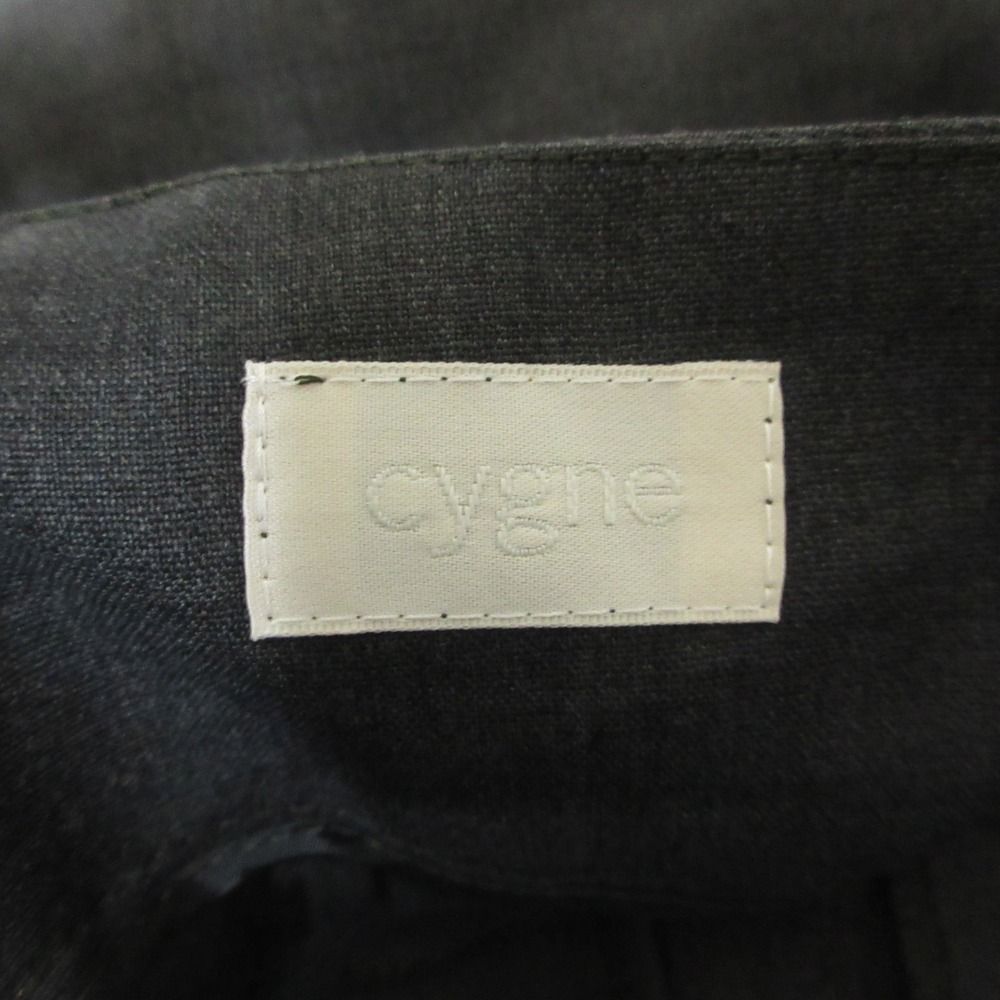 美品 cygne シーニュ Moss サスペンダーパンツ ワイドパンツ グレー  