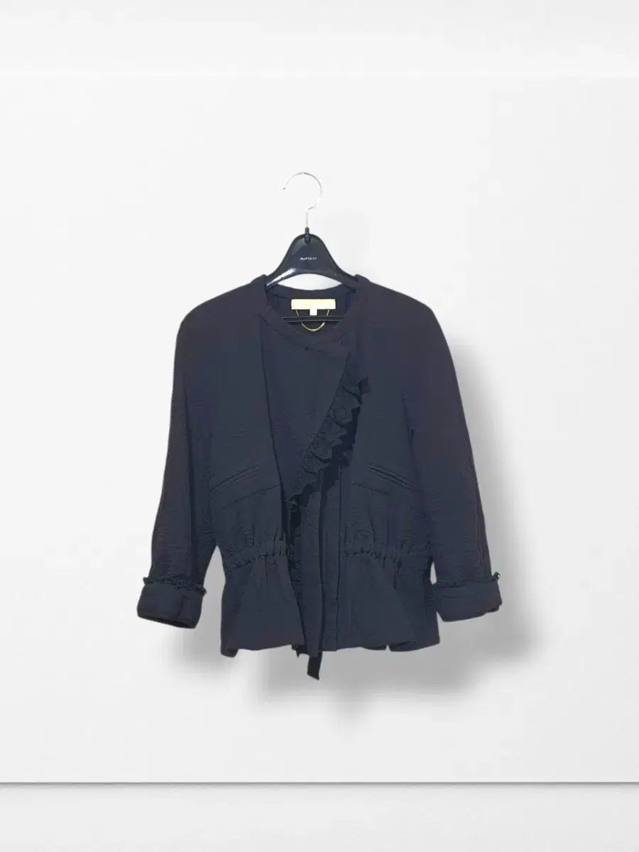 ヴァネッサ ブルーノ VANESSABRUNO ジャガード アシンメトリー フリル ショート ジャケット