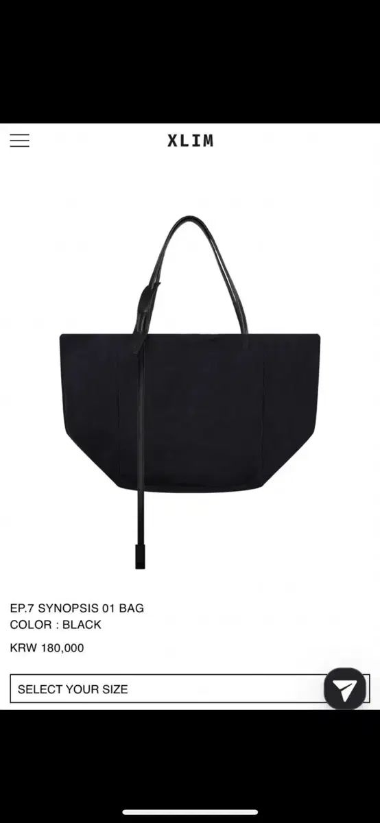 XLIM(エクスリム) バッグ スリム xlim EP.7 SYNOPSIS 01 BAG BLACK