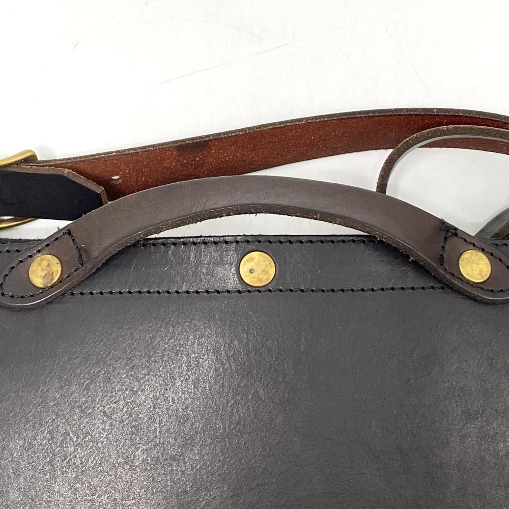 レザーキャンバス ショルダーバッグ