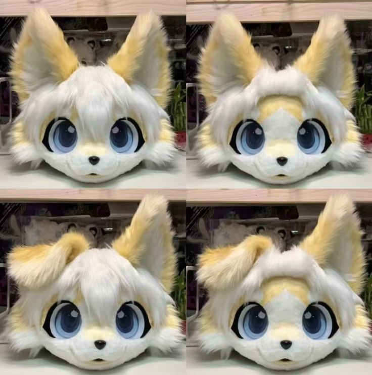 きむら様専用 着ぐるみヘッド 犬 黄色 全頭ヘッド ケモノ ファースーツ