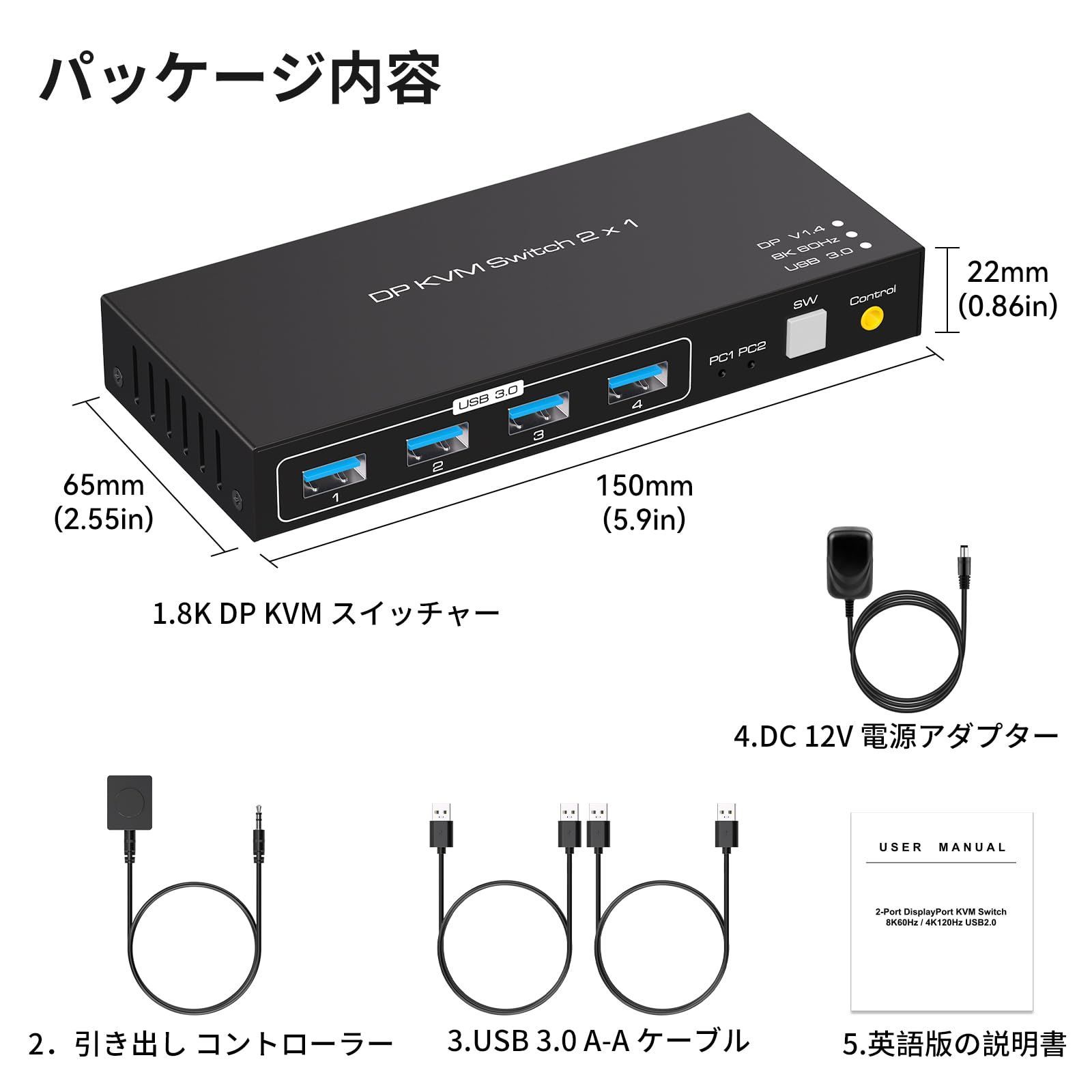 Displayport スイッチ