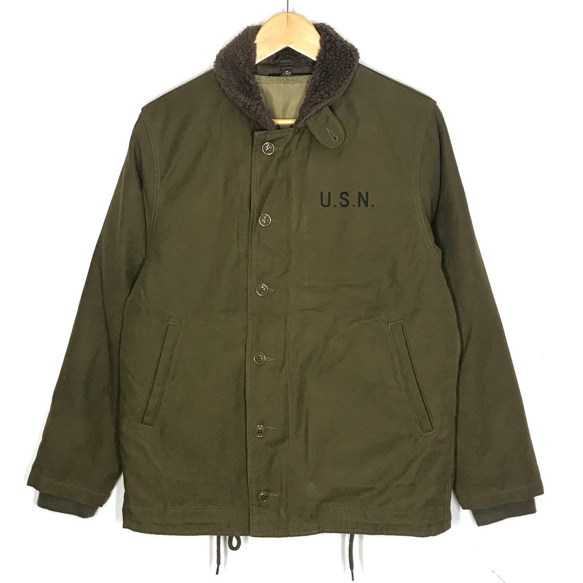 倉吉店 HOUSTON | ヒューストン ミリタリージャケット WAY N-1 ダウンジャケット 50610 オリーブ サイズ L 93