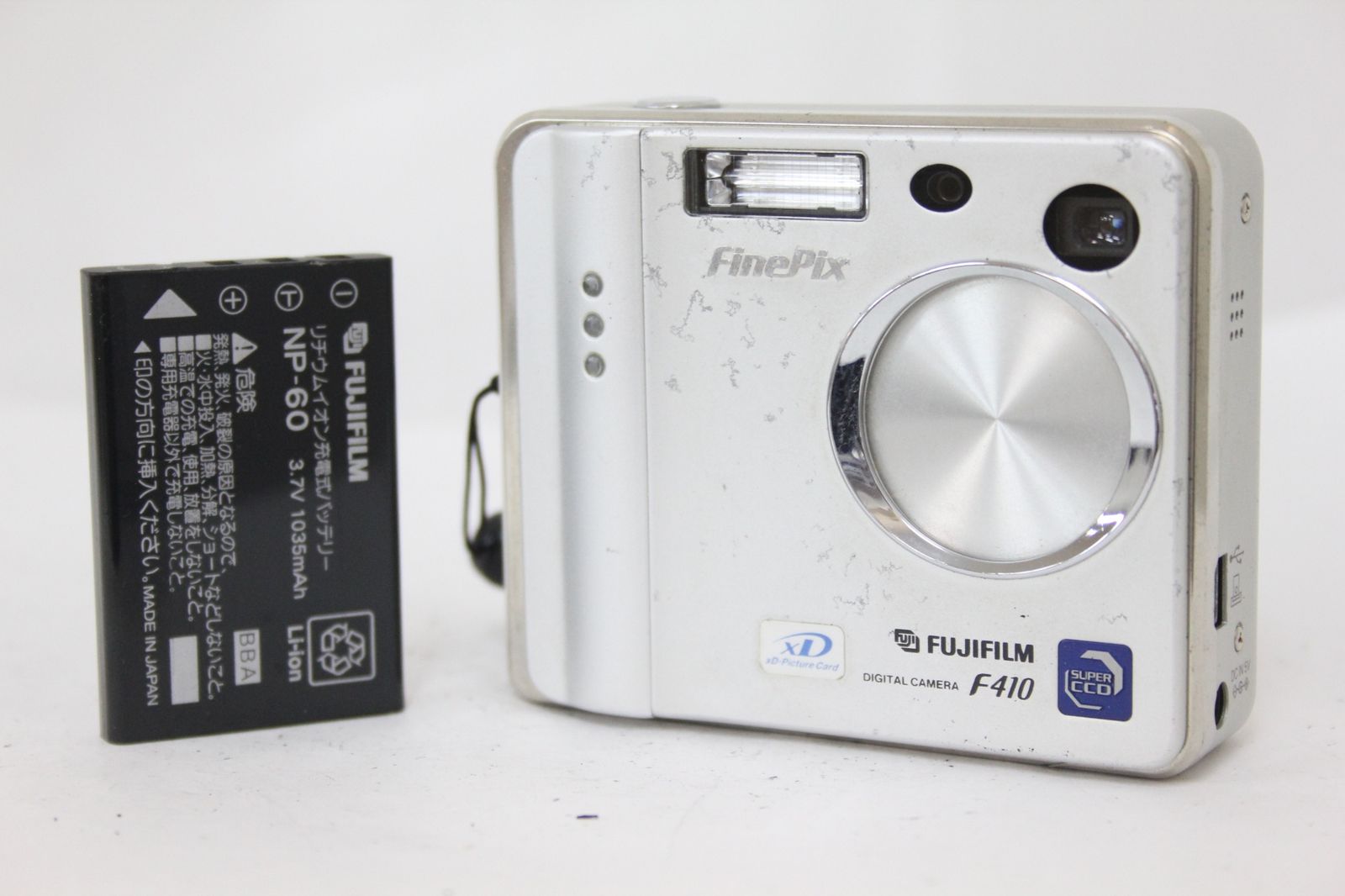 返品保証】 フジフィルム Fujifilm 購入 Finepix F410 バッテリー付き
