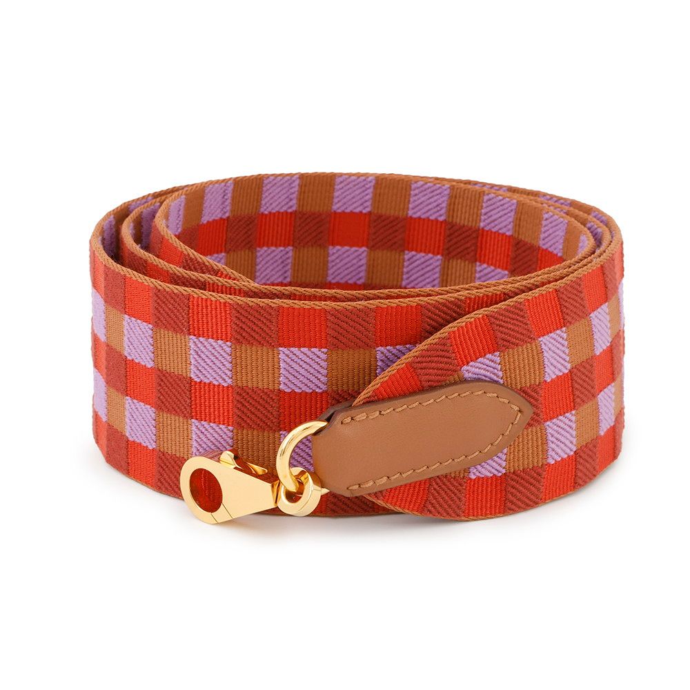 エルメス ストラップ バンドリエール サングル マキシカドリーユ カプシーヌ パルム ルージュデュセス ゴールド ゴールド金具 Z刻印