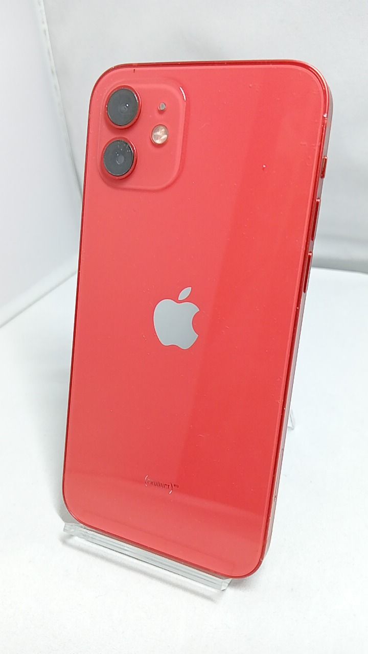 バッテリー容量100％！ iPhone12 A2402 64GB 本体 レッド SIMフリー