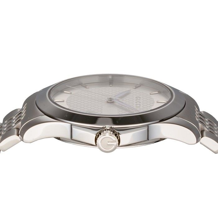 グッチ GUCCI 腕時計 Gタイムレス YA126401 シルバー文字盤 デイト SS  